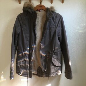 H&M fleece lined hooded parka